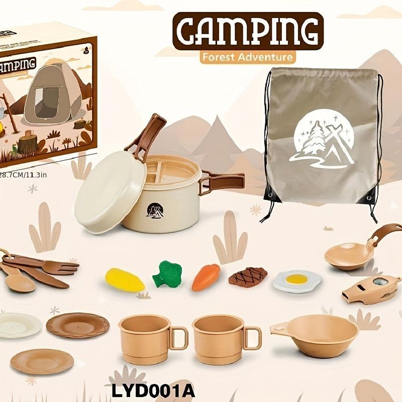 Kids Play House Toys Indoor Outdoor Camping Tent Picnic Tableware