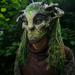 Halloween Horror Tree Monster Elf Mask Party Dress Up Head Cover Eye Glow