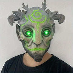 Halloween Horror Tree Monster Elf Mask Party Dress Up Head Cover Eye Glow