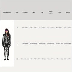 Halloween Women's Skull Luminous Jumpsuit Set