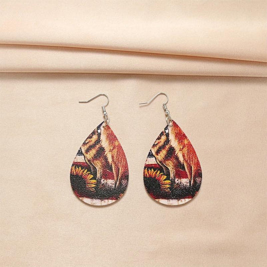 Creative PU Leather Earrings Toy Anniversary Christmas Gift