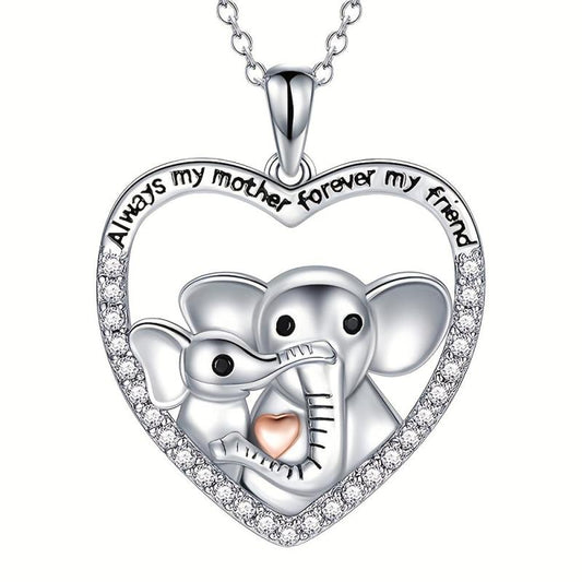 Elephant Heart Pendant Necklace Elephant Heart Pendant Women Jewelry Necklace