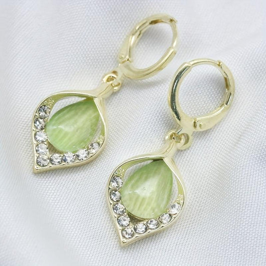 Opal Earrings Water Drop Shape Gems Earrings Jewelry