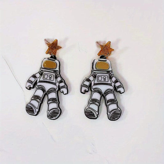 Acrylic Rocket Women's Earrings for Astronaut Star UFO