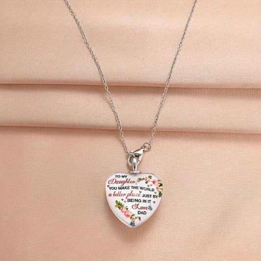 Love Crystal Pendant Necklace Letter Necklace English Birthday Gift