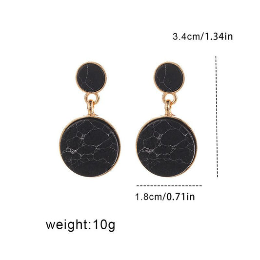 Imitated Marble Pattern Earrings For Women