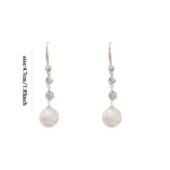 Rhinestone Beads Earrings Earhook