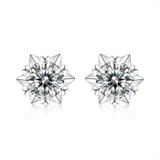 Moissanite Stud Earrings S925 Sterling Silver