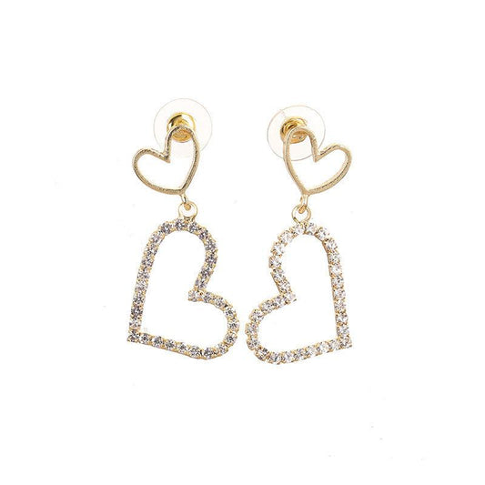 Love Earrings Temperament Stud Earrings Female Versatile Ear Jewelry