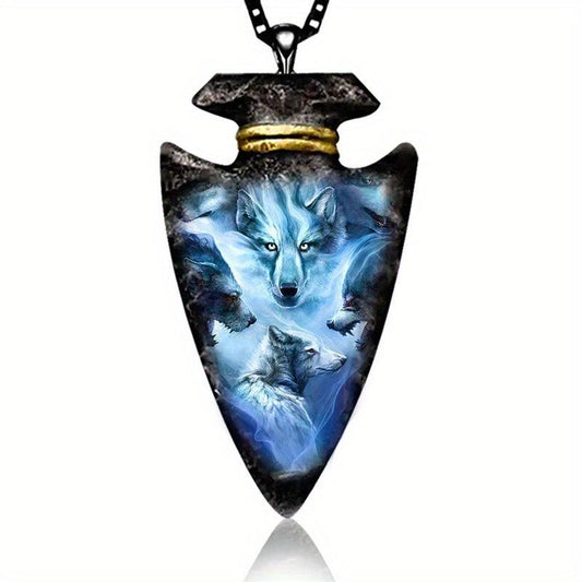 Creative Wolf Head Necklace For Men Anniversary Gift