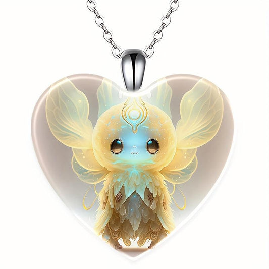 4pcs Heart Necklaces Heart shaped Pendant Necklaces Banquet Jewelry