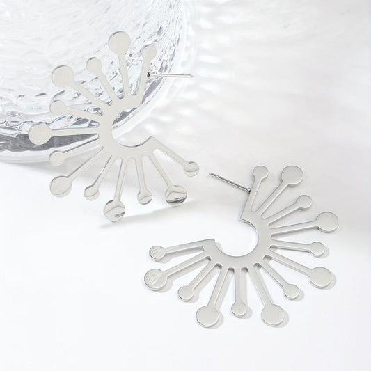 Steel Sunflower Earrings Party Jewelry Birthday Gift