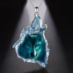 Crystal Wolf Pendant Necklace - Unisex Accessories
