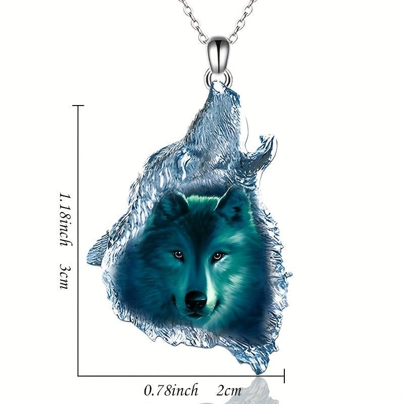 Crystal Wolf Pendant Necklace - Unisex Accessories