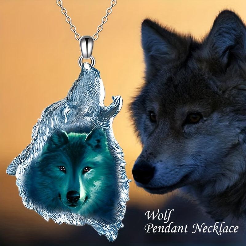 Crystal Wolf Pendant Necklace - Unisex Accessories