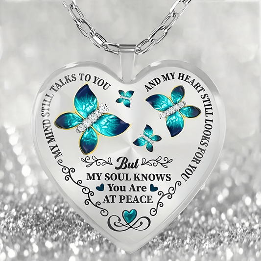Emerald Butterfly Pattern Glass Necklace Earrings Set