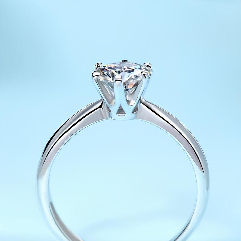 1 2 3 5 10ct Moissanite Ring 925 Sterling Silver Women's Wedding Band