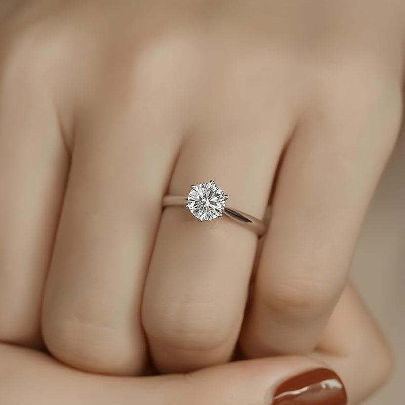 1 2 3 5 10ct Moissanite Ring 925 Sterling Silver Women's Wedding Band