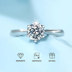 1 2 3 5 10ct Moissanite Ring 925 Sterling Silver Women's Wedding Band