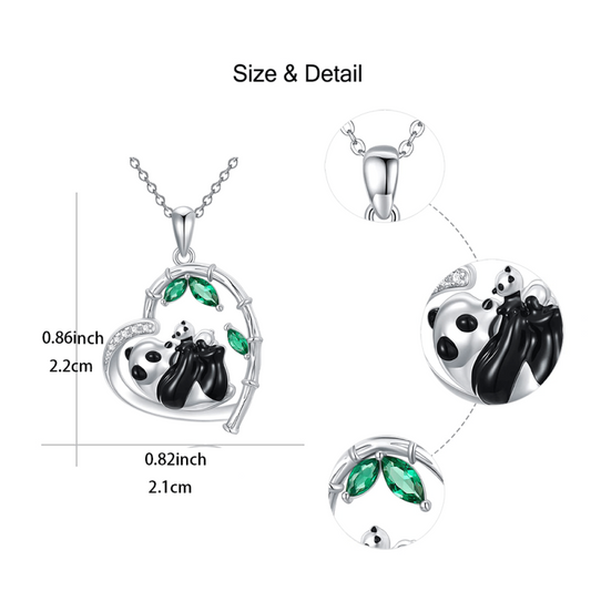 Panda Embrace Love Necklace Women Girls Birthday Christmas