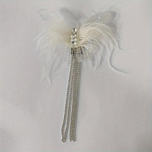 Butterfly Hairpin Mermaid Concubine 3D Feather Headwear