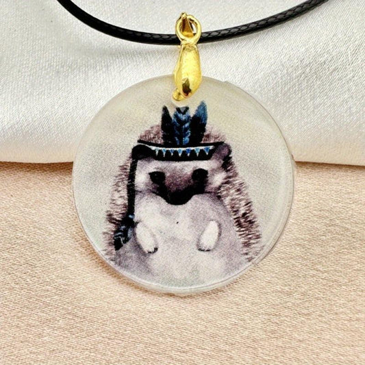 Watercolor Animal Pendant Necklace Adjustable Creative Necklace Gift