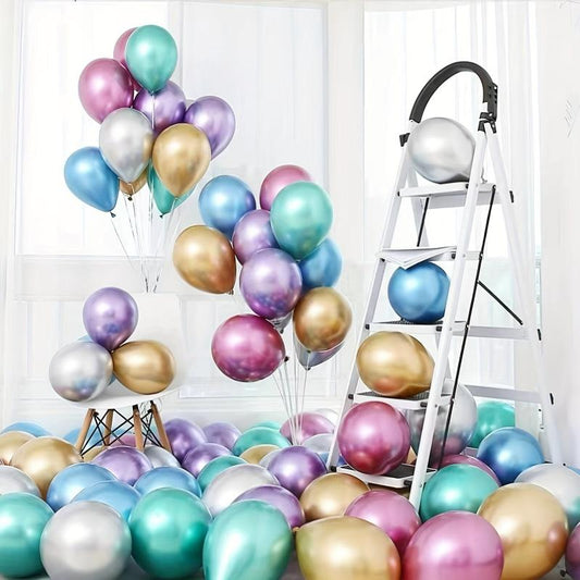 50pcs Metallic Balloon Party Decoration Set