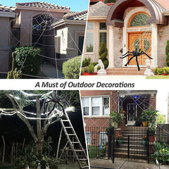 Large Furry Spider Halloween Decoration