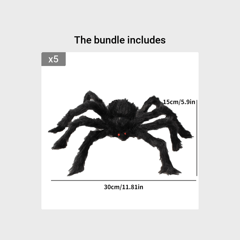 Large Furry Spider Halloween Decoration