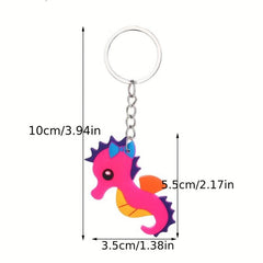 Set of 12 Marine Animal Keychains