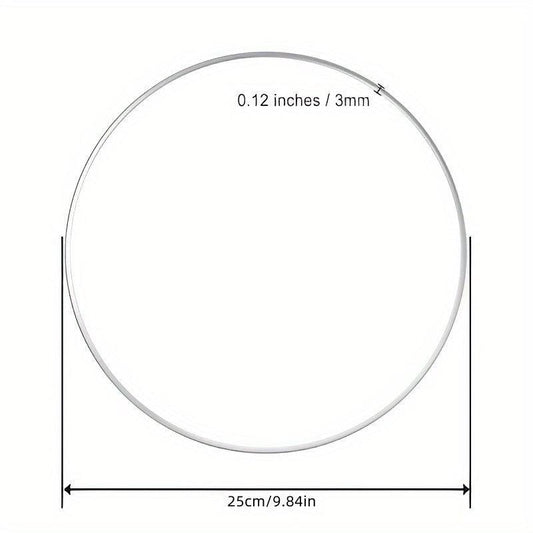 30 Metal Hoop Silvery Steel Flower Craft Ring for Wedding Wreath Decoration