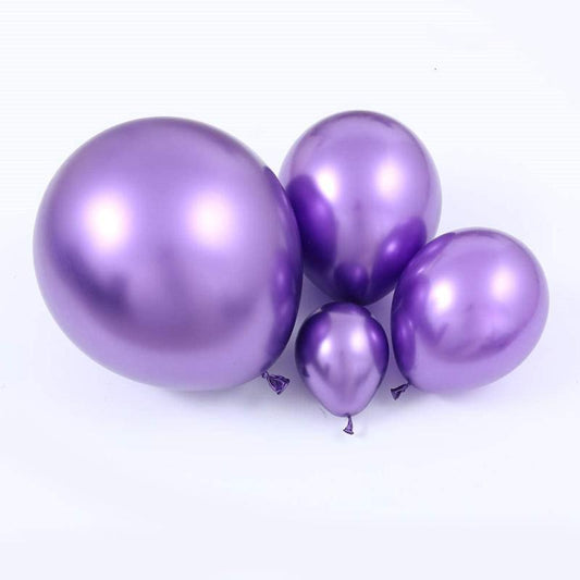 45 Chrome Plated Metallic Balloons & 5 Large Size Metal Balloons