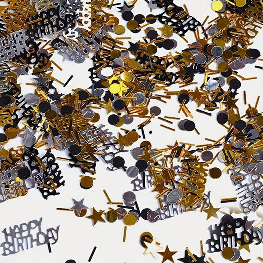 100pcs Golden Birthday Party Confetti Paper Chips