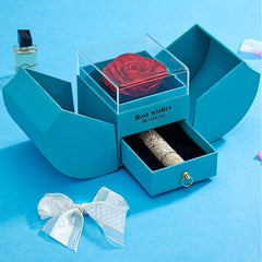 Enchanted Real Rose In A Box Romantic Gift For Her - A032a