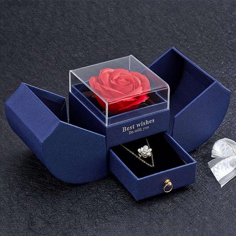 Enchanted Real Rose In A Box Romantic Gift For Her - A032a