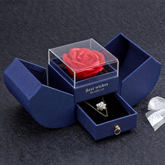 Enchanted Real Rose In A Box Romantic Gift For Her - A032a