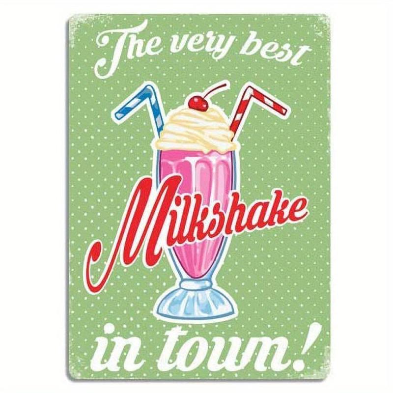 Vintage Milkshake Retro Tin Sign