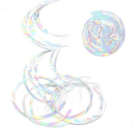 6pcs Colorful Glitter Spiral Ornaments for Sparkling Party Decor