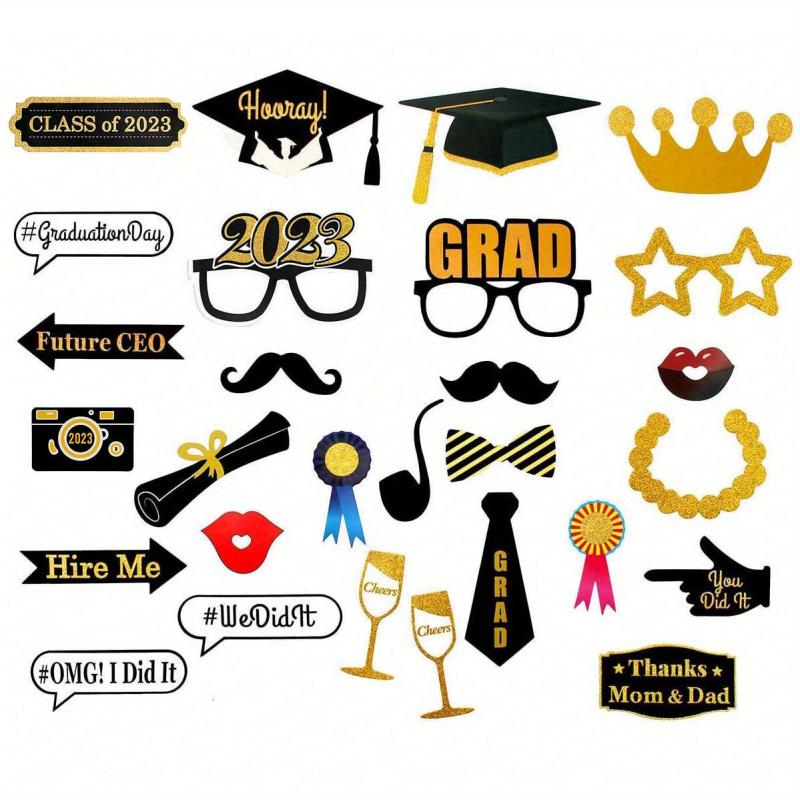 Graduation Party Funny Photo Booth Props Set