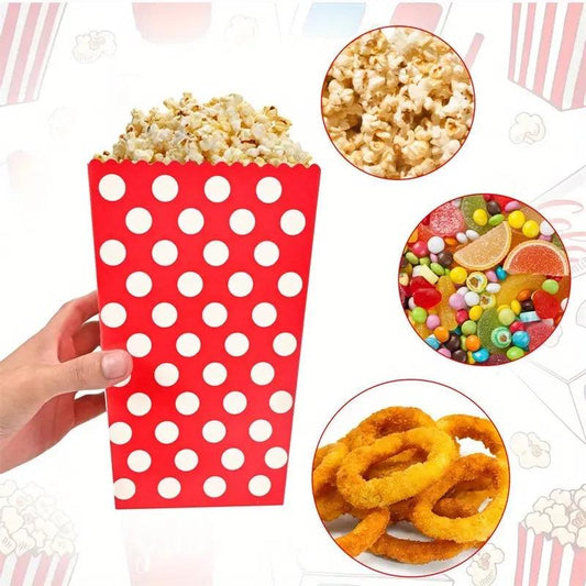 24 Colorful Popcorn Boxes for Parties & Movie Nights