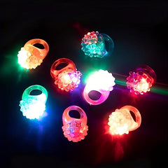6pcs LED Luminous Ring Neon Light Ring Toy For Party Decoration