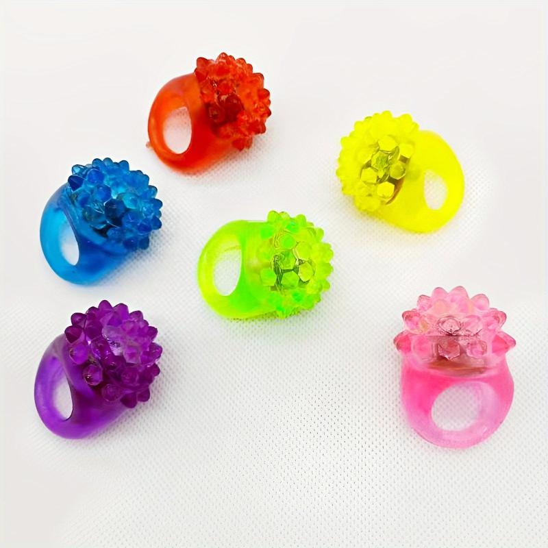 6pcs LED Luminous Ring Neon Light Ring Toy For Party Decoration