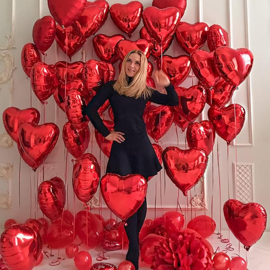50pcs Love Red Balloon Set Wedding Anniversary Romantic Party Decoration