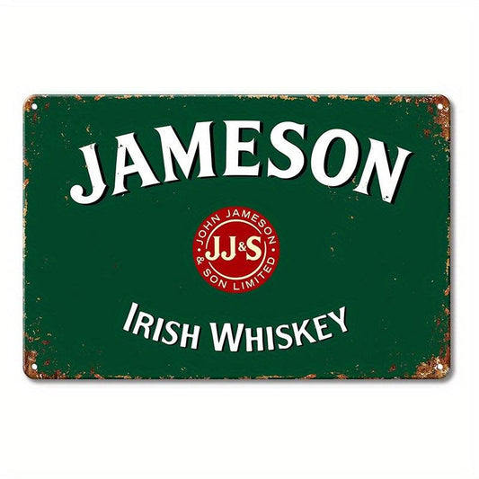 Retro Vintage Whiskey Metal Sign for Home Bar Decor 20x30cm