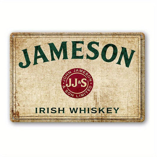 Retro Vintage Whiskey Metal Sign for Home Bar Decor 20x30cm