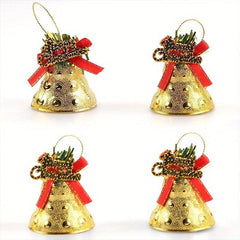 4pcs Christmas Bell Ornaments Tree Party Decorations Supplies