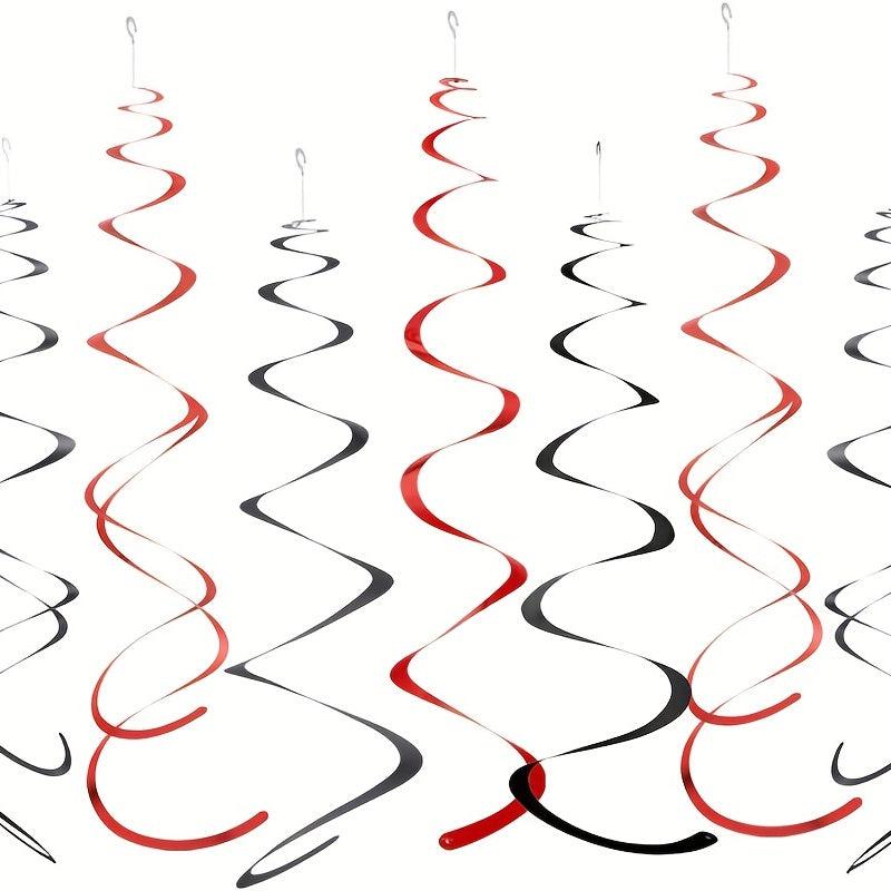 12pcs Foil Swirl Hanging Decoration Birthday Halloween Wedding