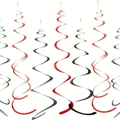 12pcs Foil Swirl Hanging Decoration Birthday Halloween Wedding