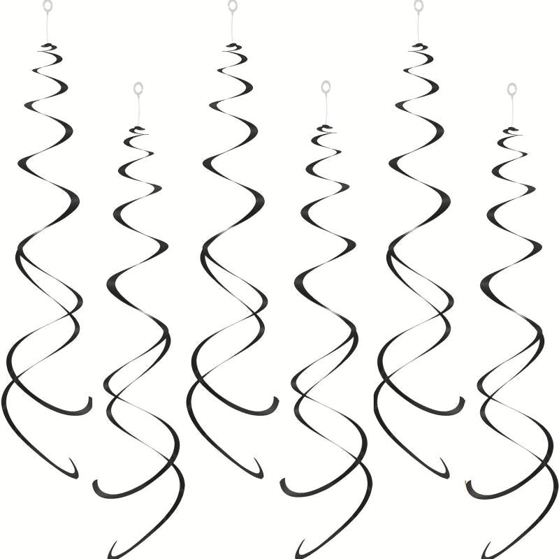 12pcs Foil Swirl Hanging Decoration Birthday Halloween Wedding