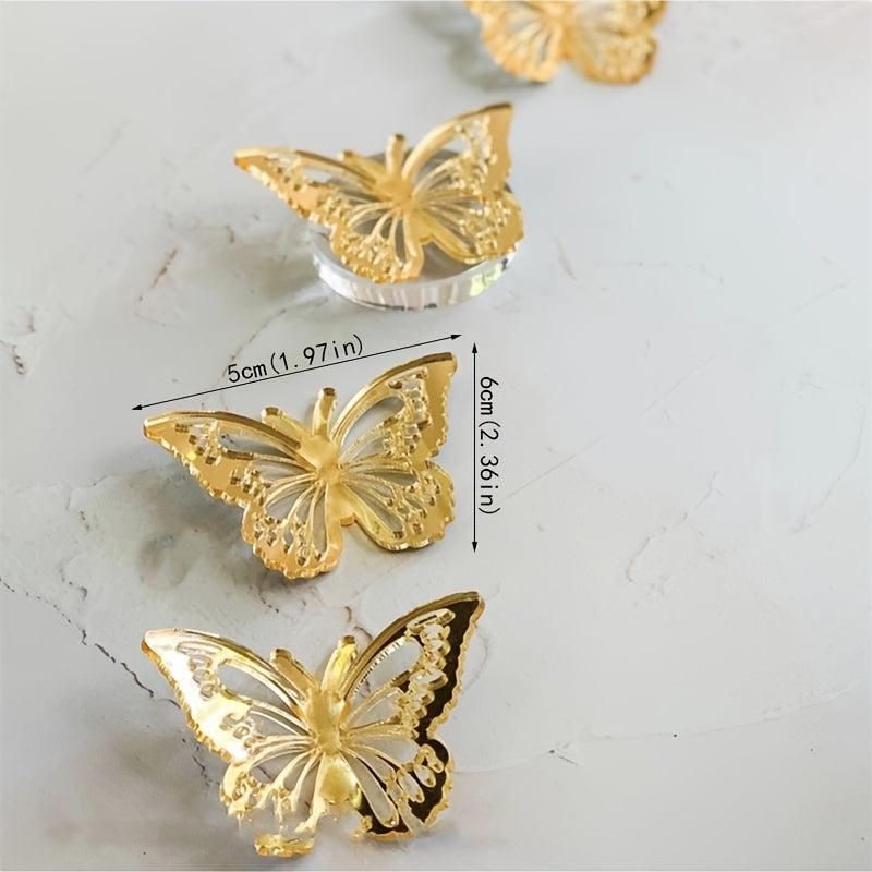 3D Acrylic Butterfly Cake Decor Birthday Cake Acrylic Solid Butterfly